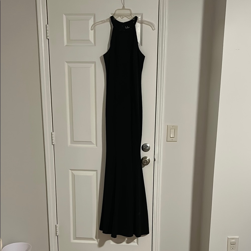 Lulu's Black Halter Sheath Maxi Dress
